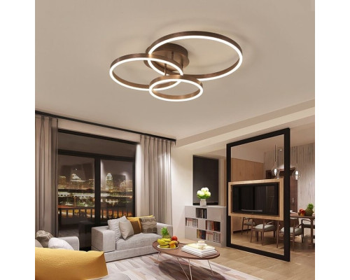 LED люстра Anelli Coffee на 3 кільця