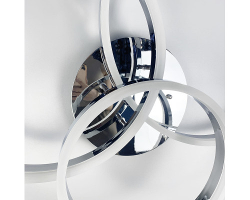 LED люстра в кольорі хром на 3 кільця