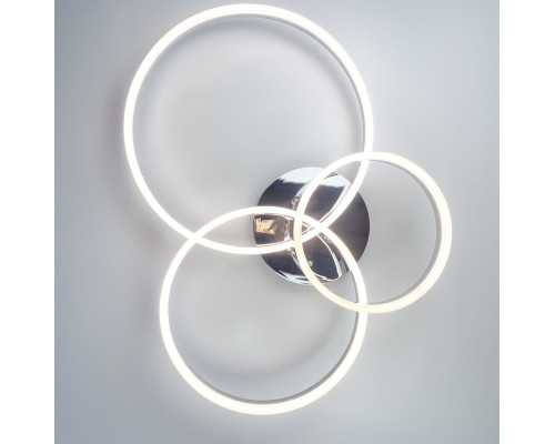 LED люстра в кольорі хром на 3 кільця