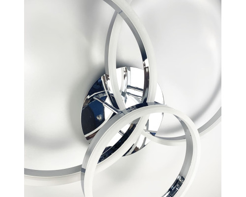 LED люстра в кольорі хром на 3 кільця