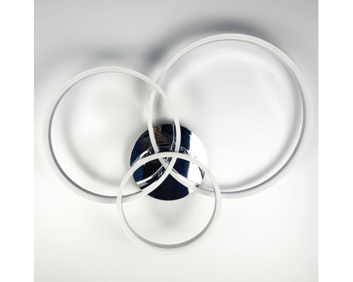 LED люстра в кольорі хром на 3 кільця