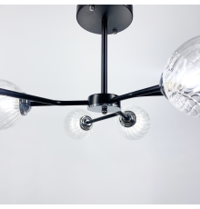 Стельова люстра в чорному корпусі на 10 ламп