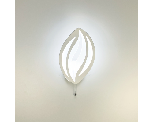 LED бра у формі пелюстки білого кольору