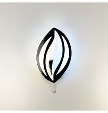 Бра LED у формі пелюстки чорного кольору