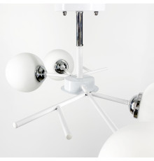 Люстра на 4 білих плафони в білому корпусі 75х22 см