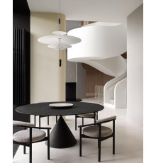 Дизайнерський 4-х ярусний світильник КРИЛА СВІТЛА із чорною основою