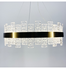 Підвісна дизайнерська люстра з крижаними пластинами (діаметр 80 см)