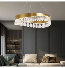 Підвісна люстра з кришталевим камінням Ø 60 см