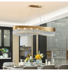 Видовжена люстра Xavier з кришталевим камінням