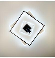 Стельова LED люстра в чорно-білому корпусі