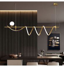 Дизайнерський LED світильник у золотистому корпусі