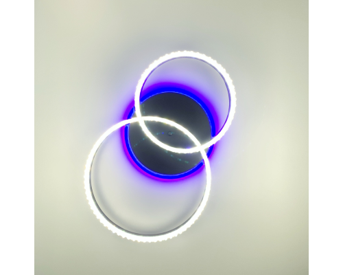 LED люстра на 2 кільця з RGB підсвіткою