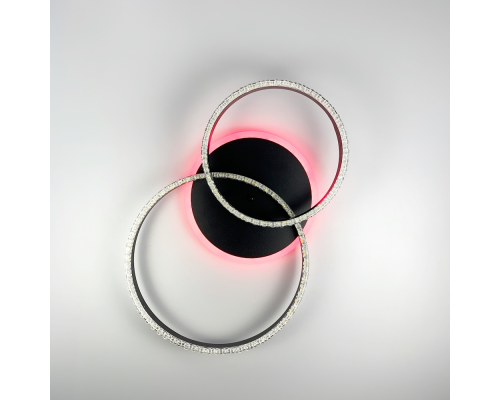 LED люстра на 2 кільця з RGB підсвіткою