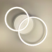 LED люстра на 2 кільця білого кольору з фурнітурою хром