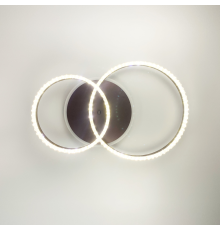 LED люстра кольору coffee із золотистою фурнітурою