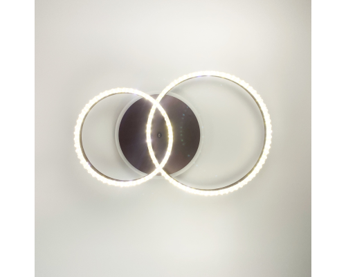 LED люстра кольору coffee із золотистою фурнітурою