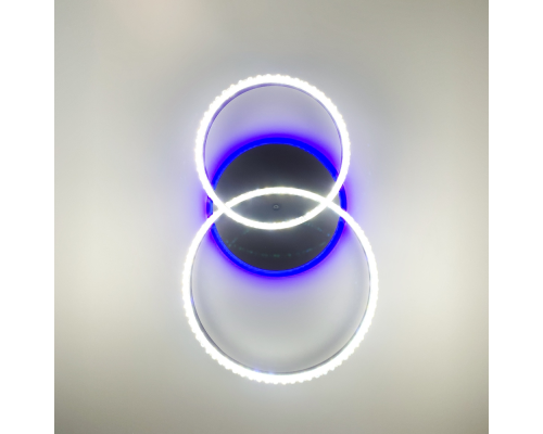 LED люстра кольору coffee із золотистою фурнітурою