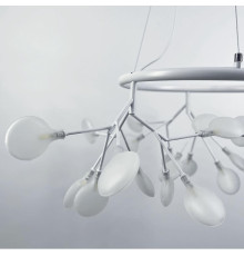 Підвісна люстра-кільце на 45 ламп в флористичних мотивах