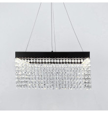 Неймовірна кришталева квадратна люстра з бронзовим обводком h35