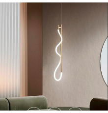 Дизайнерський латунний підвіс з гнучкою LED стрічкою