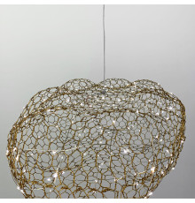 Декоративна люстра-хмаринка LED CLOUD у золотому корпусі 60х37 см