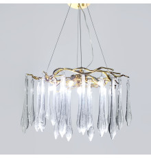 Кругла люстра Empire Aqua в золотистому корпусі Ø 60 см