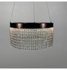 Неймовірна кришталева люстра з бронзовим обводком h25