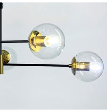 Мінімалістична люстра в корпусі чорного кольору на 4 лампи