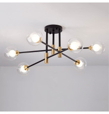Сучасна люстра з подвійним плафоном на 6 ламп