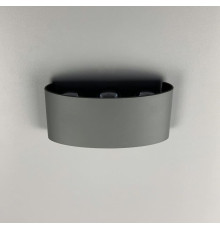 Фасадний світильник на 6 лінз в сірому корпусі