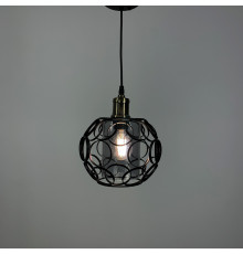 Підвіс в стилі Лофт у чорному круглому корпусі