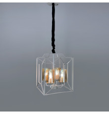 Люстра Лофт у білому корпусі форми куба