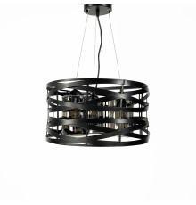 Люстра Лофт у чорному корпусі плетений овал