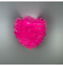 Настінний світильник із натурального рожевого пірʼя