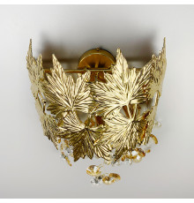 Бра декоративні листочки в золотому корпусі