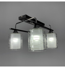 Стельова люстра в чорному корпусі на 4 плафони