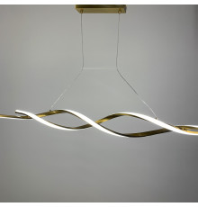 Лінійний підвісний LED світильник SCREW у золотому корпусі в 2-х розмірах