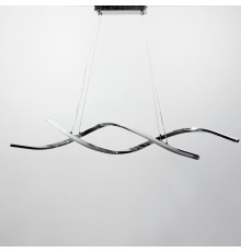 Видовжена люстра Gemo Led  у срібному каркасі 100 см