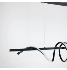 Скандинавська LED люстра у чорному корпусі 100х19 см