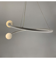 Біла LED люстра Ring з 2 білими плафонами Ø 60 см