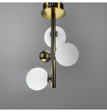 Видовжений світильник на 3 білих плафони