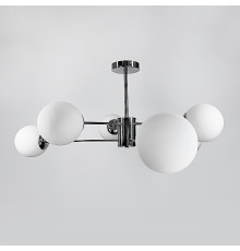 Стельова срібна люстра Right Selection на 6 плафонів