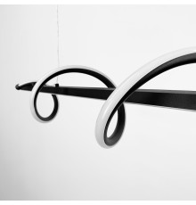 Закручена LED люстра у чорному корпусі 120 см