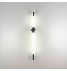 Лінійний настінний чорний світильник Pipeline 60 см