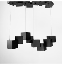 Сучасна геометрична люстра CUBE у чорному корпусі