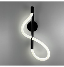 Чорний настінний світильник з гнучким неоном