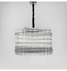 Кришталева кругла люстра із сріблом Ø 60 см