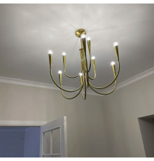 Вишукана золота люстра ODENSA на 9 ламп
