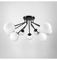 Люстра стельова EMISO на 9 плафонів у чорному корпусі