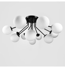 Люстра стельова EMISO на 12 плафонів у чорному корпусі
